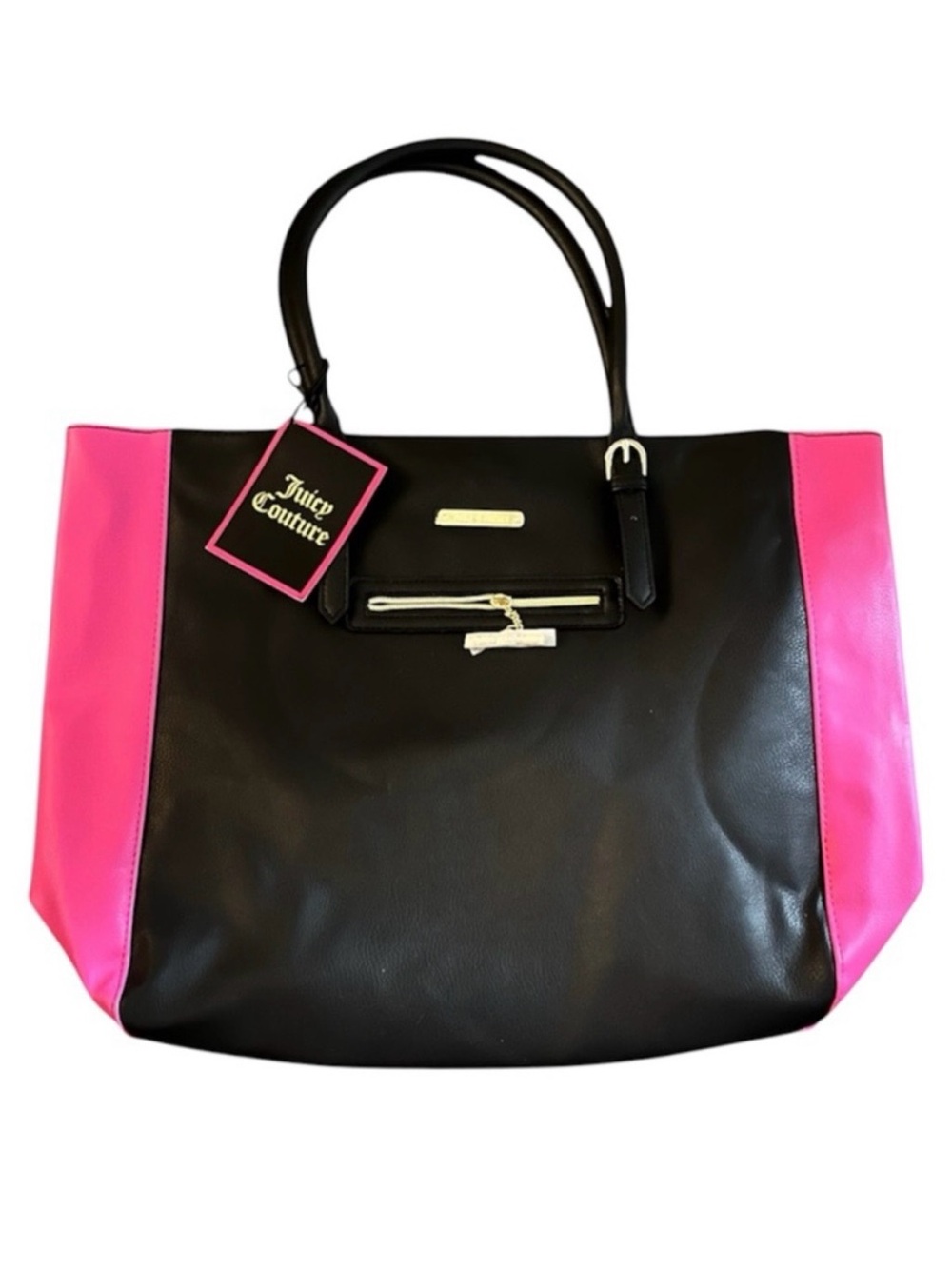 Juicy Couture Black & Hot Pink Tote Bag